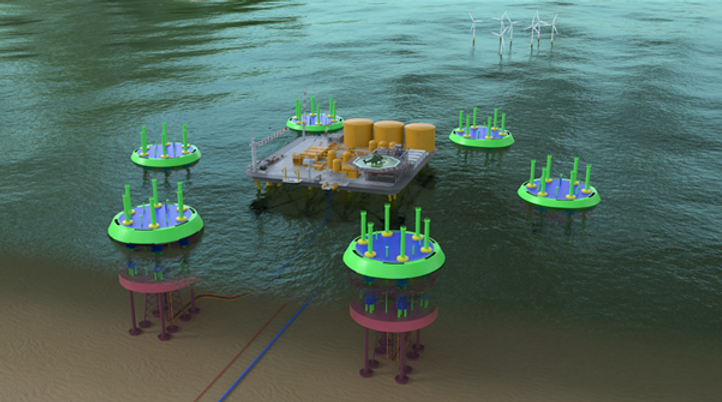 TWEFDA Association integrated with repurposed offshore platform